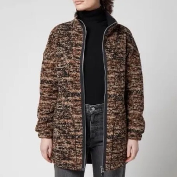 Varley Romar Jacket Brown/Black Wool Blend xl - Picture 1 of 13